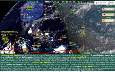 Chubascos y tormentas dispersas para este domingo: Protección Civil