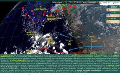 Onda tropical 8 dejará lluvias en la Cuenca del Papaloapan y Sierra de Juárez