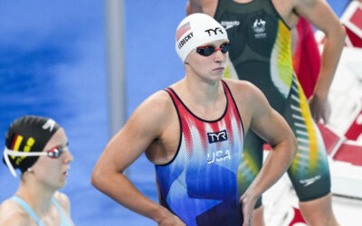 Katie Ledecky arranca natación olímpica con el mejor tiempo en preliminares de 400 libres