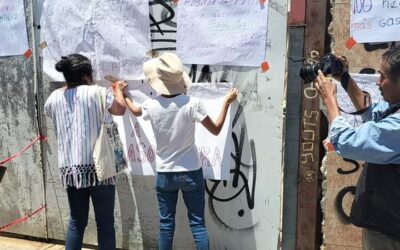 Protestan vecinos de Jalatlaco contra instalación de gasolinera