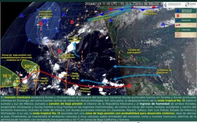 Se prevé lluvias para este miércoles por onda tropical número 13