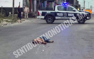 Acribillan a hombre esta mañana en Salina Cruz