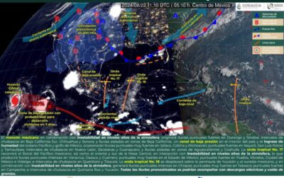 Entrada de la onda tropical número 18 mantendrá lluvias en Oaxaca