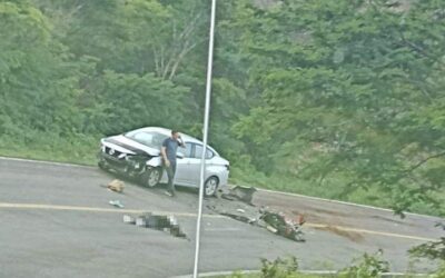 Muere motociclista en choque sobre la carretera al Istmo