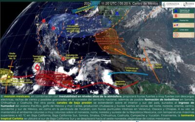 Pronostican lluvias de intensidad variable en la mayor parte de Oaxaca