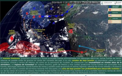 Se prevén lluvias para la tarde de este sábado en Oaxaca