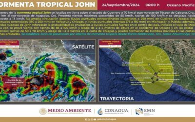 Continuarán las lluvias intensas por degradación de “John”