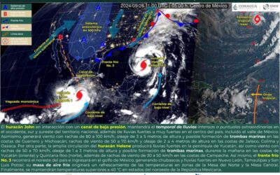 Huracán “John” categoría uno mantendrá lluvias constantes en territorio oaxaqueño