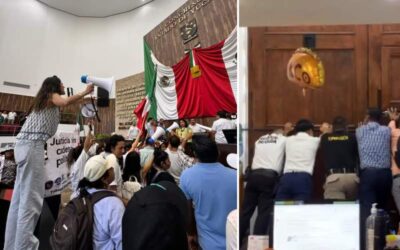 Manifestantes irrumpen en Congresos estatales contra reforma judicial aprobada por el Senado