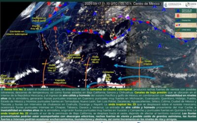 Onda tropical número 23 dejará lluvias en diferentes puntos de Oaxaca