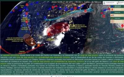 Continuarán las lluvias en territorio oaxaqueño durante este sábado