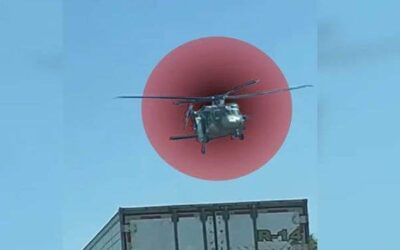 Helicóptero de Marina se enfrenta a balazos con convoy de civiles armados en Sinaloa