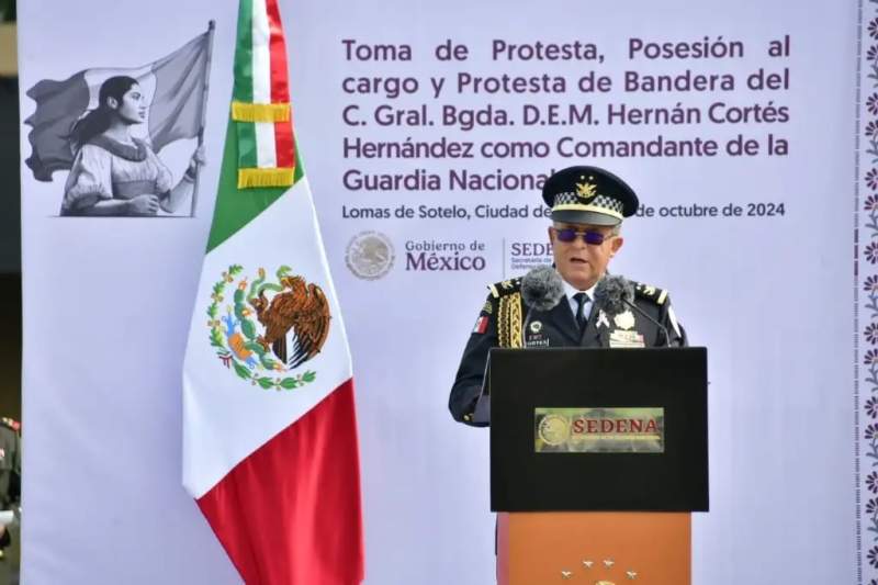 Hernán Cortés Hernández rinde protesta como comandante interino de la Guardia Nacional