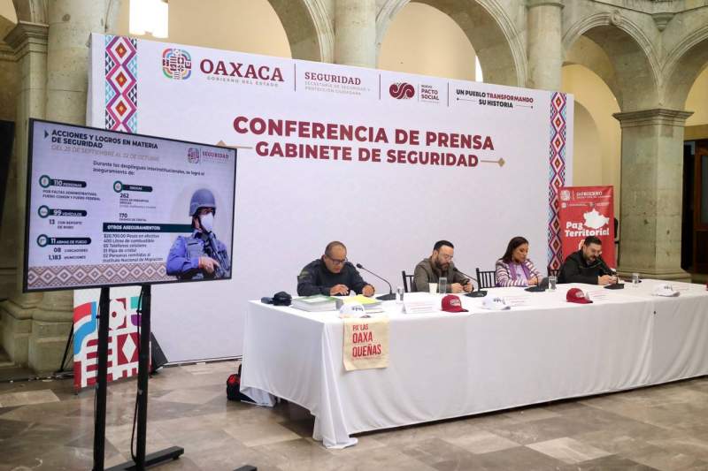 Informa SSPC sobre estrategias implementadas para asegurar la paz en Oaxaca