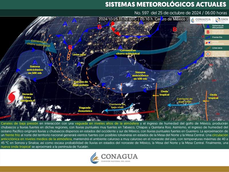 Se mantendrán las lluvias para este fin de semana en territorio oaxaqueño