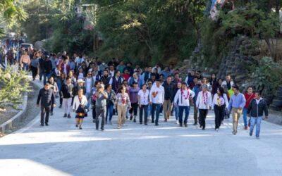 Cumple Salomón Jara con el pueblo de Oaxaca, entrega pavimentado el Camino Antiguo a Monte Albán