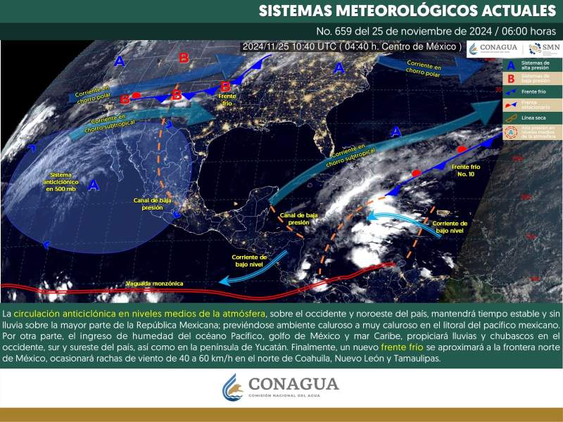 Se prevé descenso de temperaturas al amanecer y durante la noche en Oaxaca