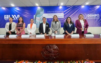 Presenta DDHPO al Congreso informe sobre violencia contra mujeres en ejercicio público