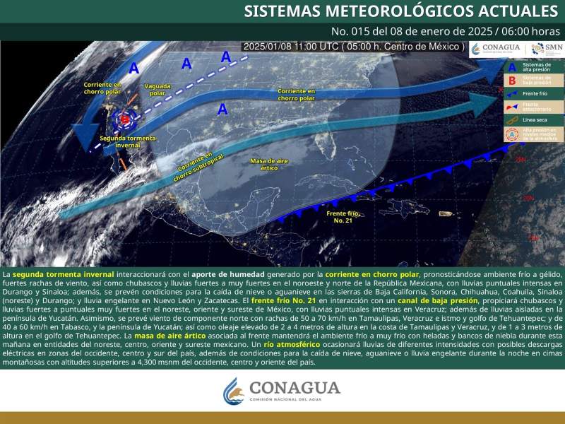 Frente frío número 21 mantendrá lluvias y bajas temperaturas en Oaxaca