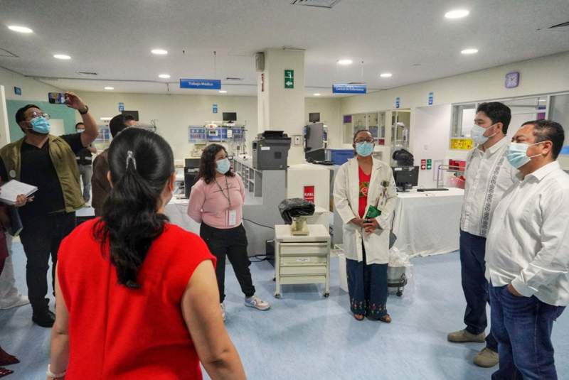 Supervisan avances en la rehabilitación del Hospital de la Niñez Oaxaqueña