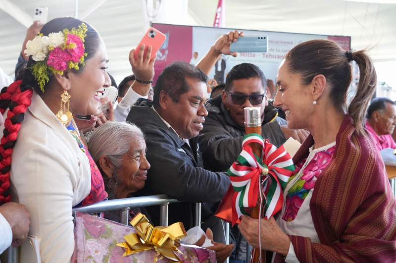 En Oaxaca, Presidenta Claudia Sheinbaum inaugura la Carretera Mitla – Tehuantepec