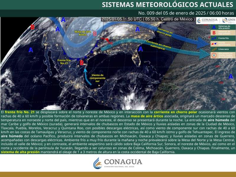 Se presentará ambiente frío y lluvias aisladas este domingo en Oaxaca