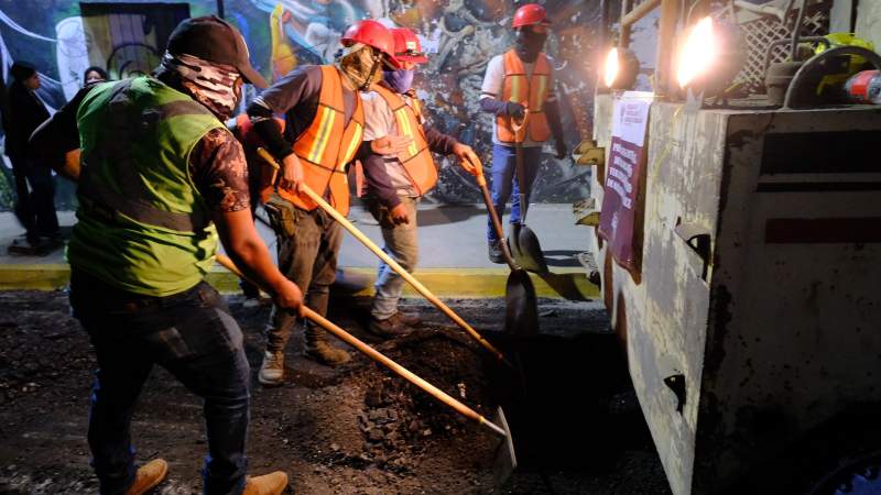 Vecinas y vecinos celebran inicio de obras de bacheo profundo y reencarpetamiento en Oaxaca de Juárez