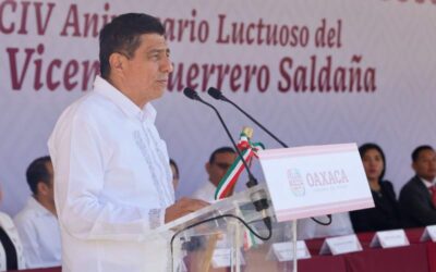 Gobernador Salomón Jara llama a la unidad en aniversario luctuoso de Vicente Guerrero
