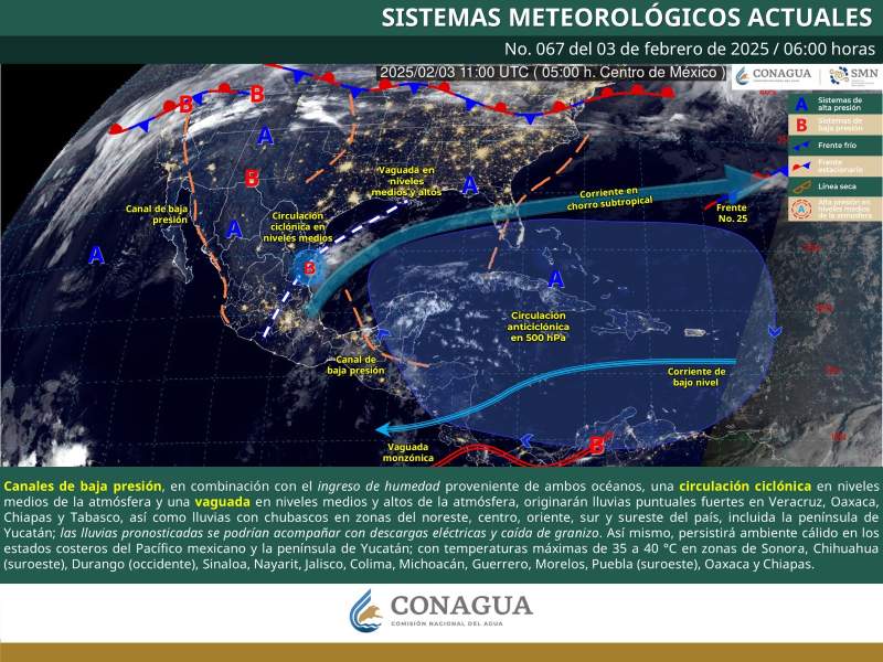 Se prevén lluvias con chubascos aislados en la entidad oaxaqueña