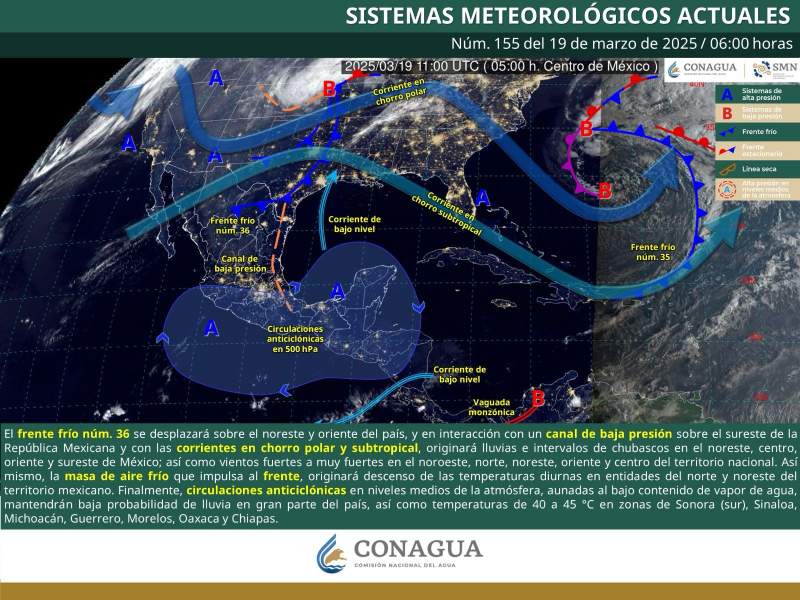 Clima estable y altas temperaturas dominarán este miércoles en la entidad