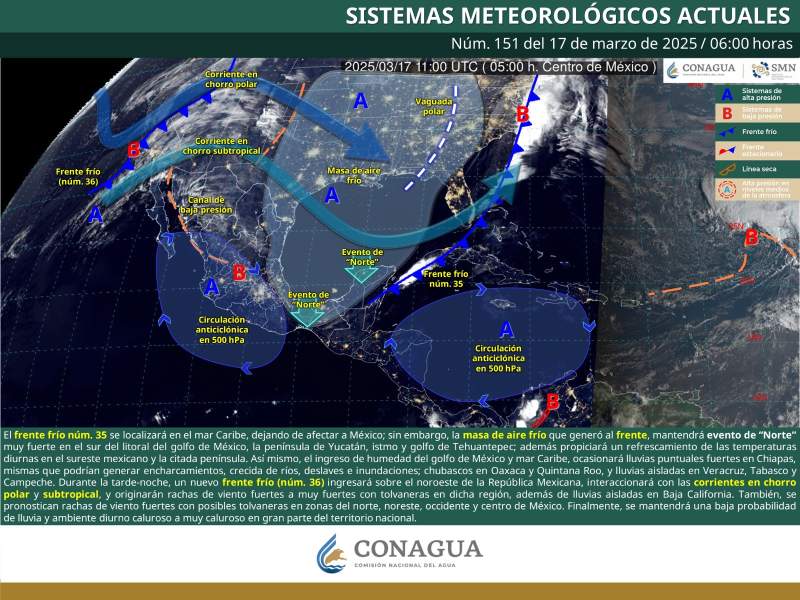 Continuarán lluvias con chubascos aislados al norte de Oaxaca