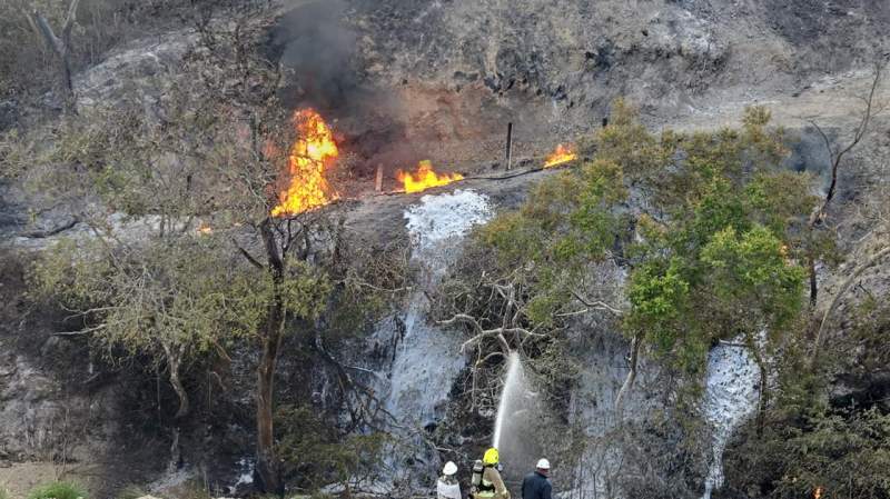 Controlado en un 95% incendio en el poliducto Minatitlán – Salina Cruz: Protección Civil