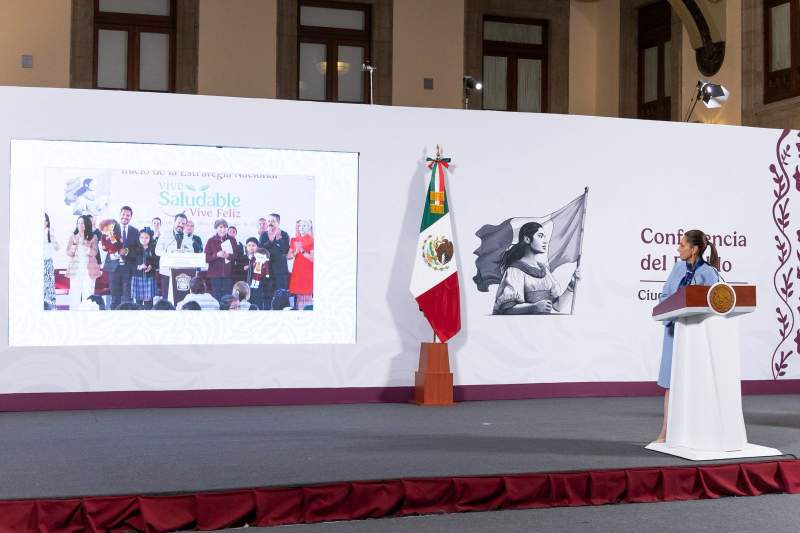 Presidenta Claudia Sheinbaum encabeza el arranque de la estrategia nacional “Vive Saludable, Vive Feliz” en beneficio de niñas y niños de primarias públicas de todo el país