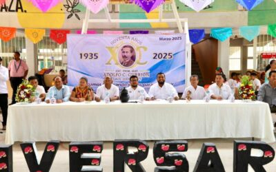Asiste Miguel Sánchez Altamirano a celebración del 90 aniversario de la Escuela Primaria “Adolfo C. Gurrión”
