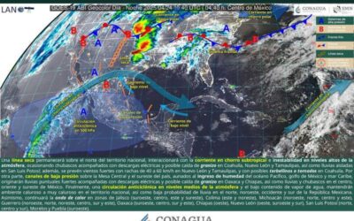 Continuarán lluvias de intensidad variable con tormentas puntuales en la entidad