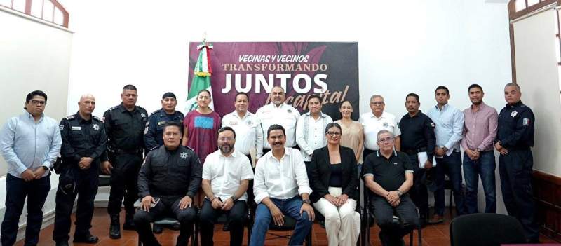 Coordinan acciones para garantizar la seguridad en la capital oaxaqueña