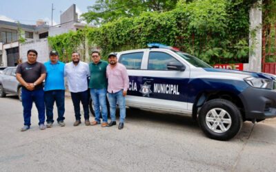 Ejido Zapata recibe patrulla de manos del presidente Miguel Sánchez Altamirano