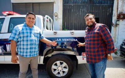 Miguel Sánchez Altamirano entrega nueva patrulla a La Ventosa para fortalecer la atención a la población