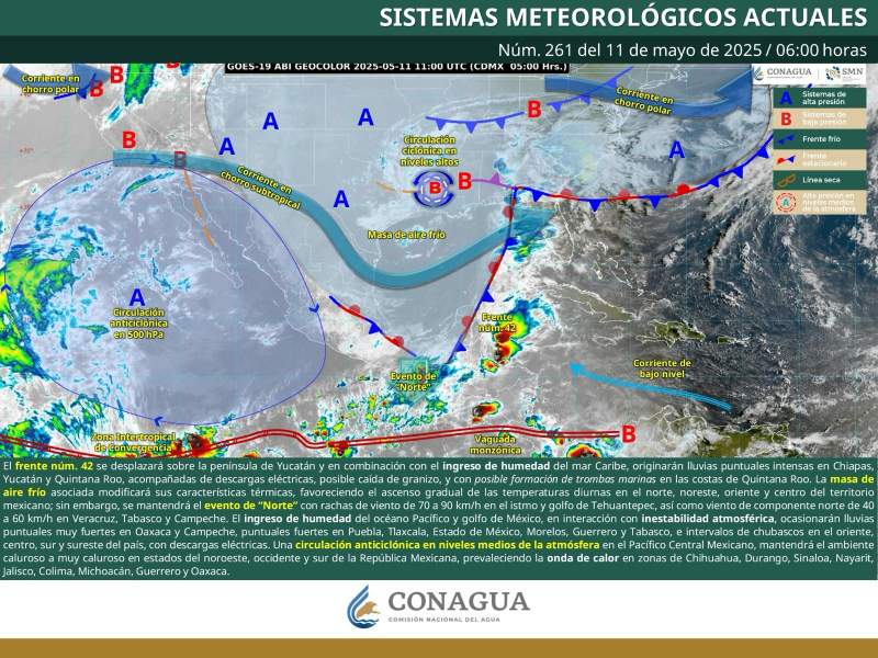 Se prevén lluvias moderadas con chubascos por la tarde en Oaxaca