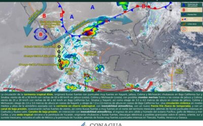 Se prevén tormentas vespertinas en gran parte de Oaxaca por ingreso de humedad