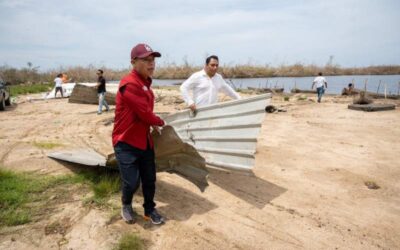 Diputado Benjamín Viveros colabora con instituciones gubernamentales en la limpieza y remoción de escombros en zona afectada por el huracán “Erick” en la Costa