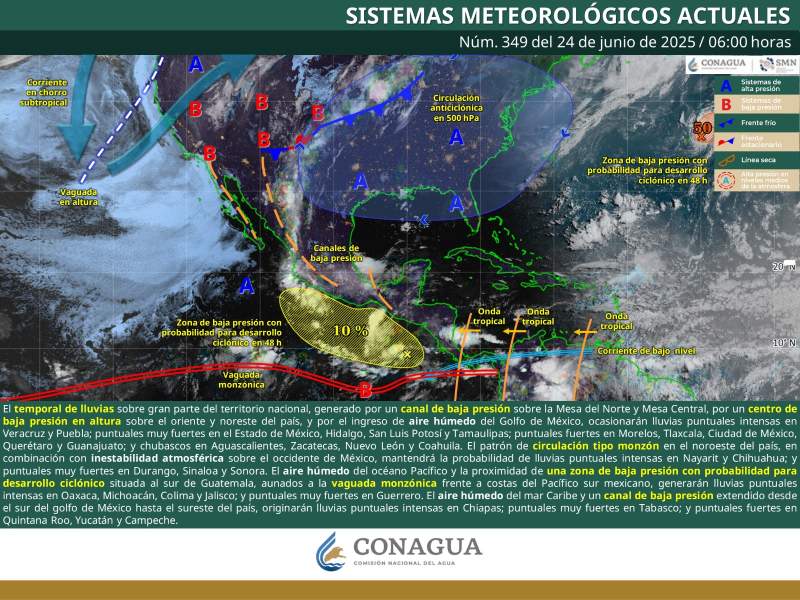 Persistirán las lluvias en gran parte de Oaxaca este martes