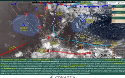 Prevén condiciones atmosféricas inestables en Oaxaca por potencial ciclón tropical Cuatro-E