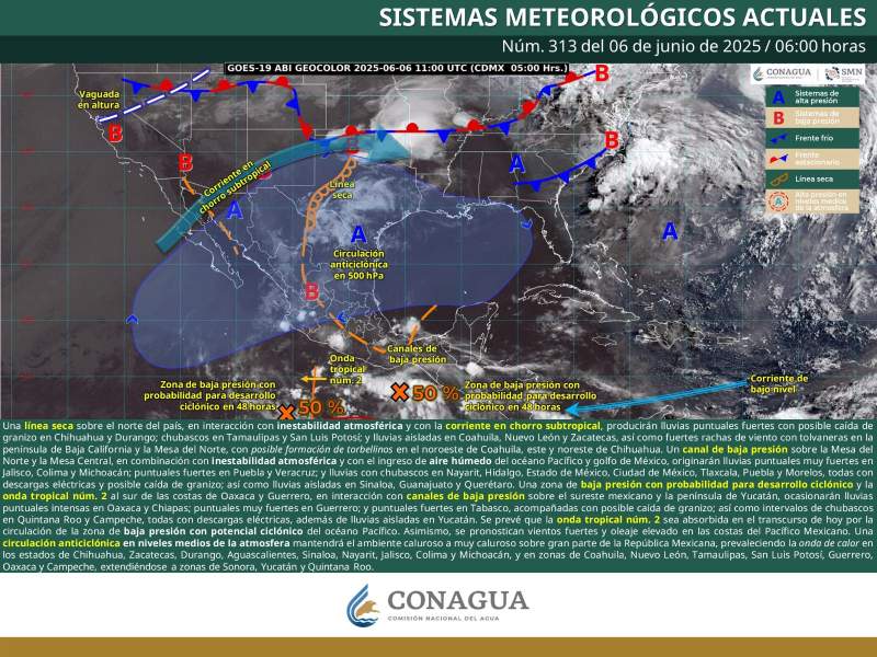 Este viernes prevén lluvias y tormentas fuertes en gran parte del estado