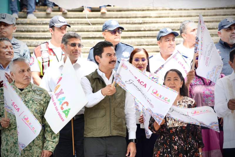 Arranca el Operativo Guelaguetza Segura 2025 en Oaxaca de Juárez.