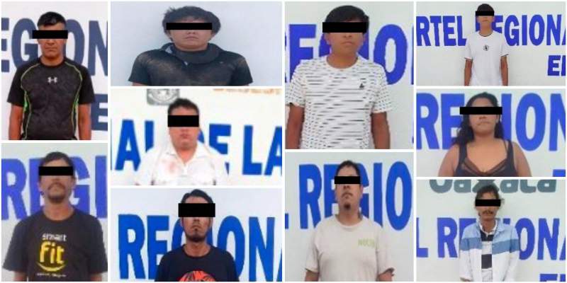 Con Operación Sable, detienen a 13 personas por narcomenudeo y posesión de drogas en Juchitán