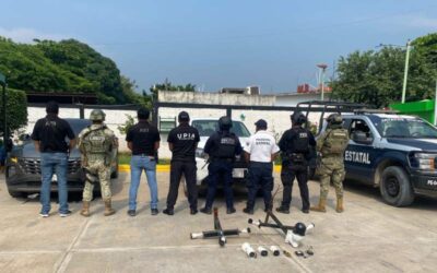 Desarticulan 23 cámaras de vigilancia ilegal durante operativo en Juchitán de Zaragoza, como parte de las acciones de la Operación Sable