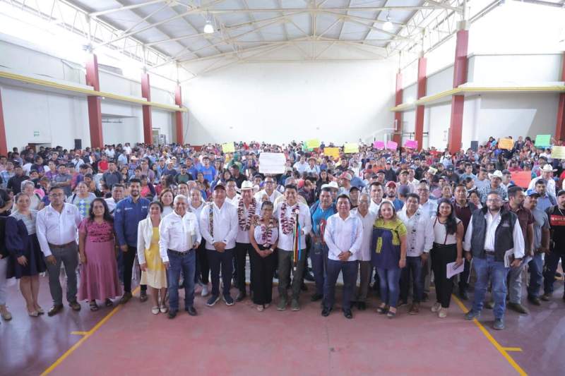 Miahuatlán de Porfirio Díaz florece con obras de infraestructura de la Primavera Oaxaqueña que encabeza Salomón Jara.