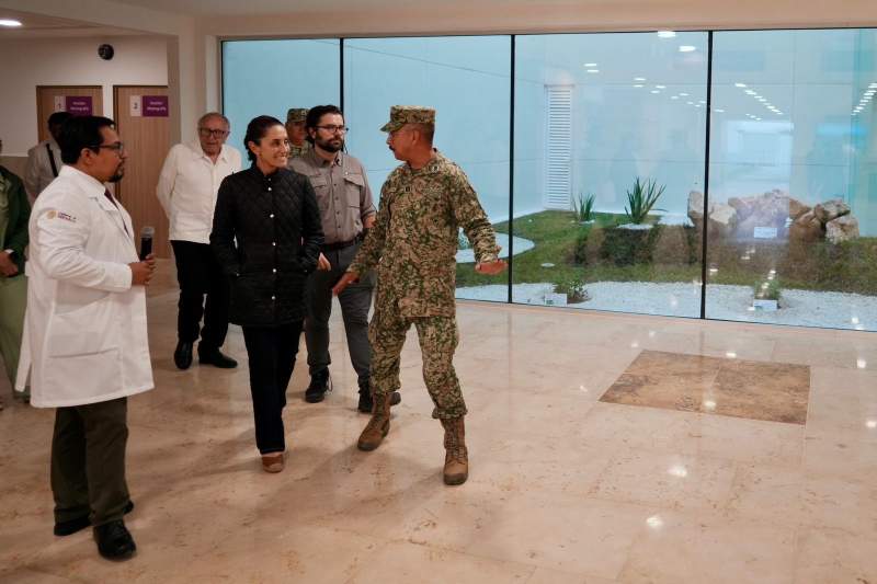 Presidenta Claudia sheinbaum supervisa obra del hospital general IMSS bienestar de Tuxtepec,Oaxaca, Se inaugurará el 4 de agosto.