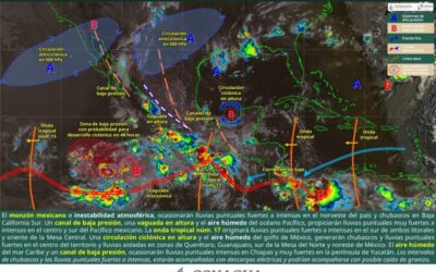 Pronostican tormentas puntuales fuertes por la tarde en gran parte del territorio oaxaqueño